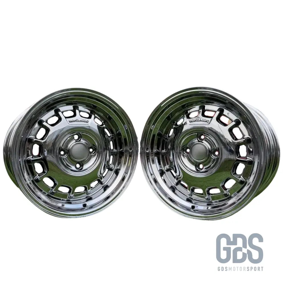4 jantes classic steel type 2 black chrome bmw r15’’ x 8’’ et20 - jantes et pneus