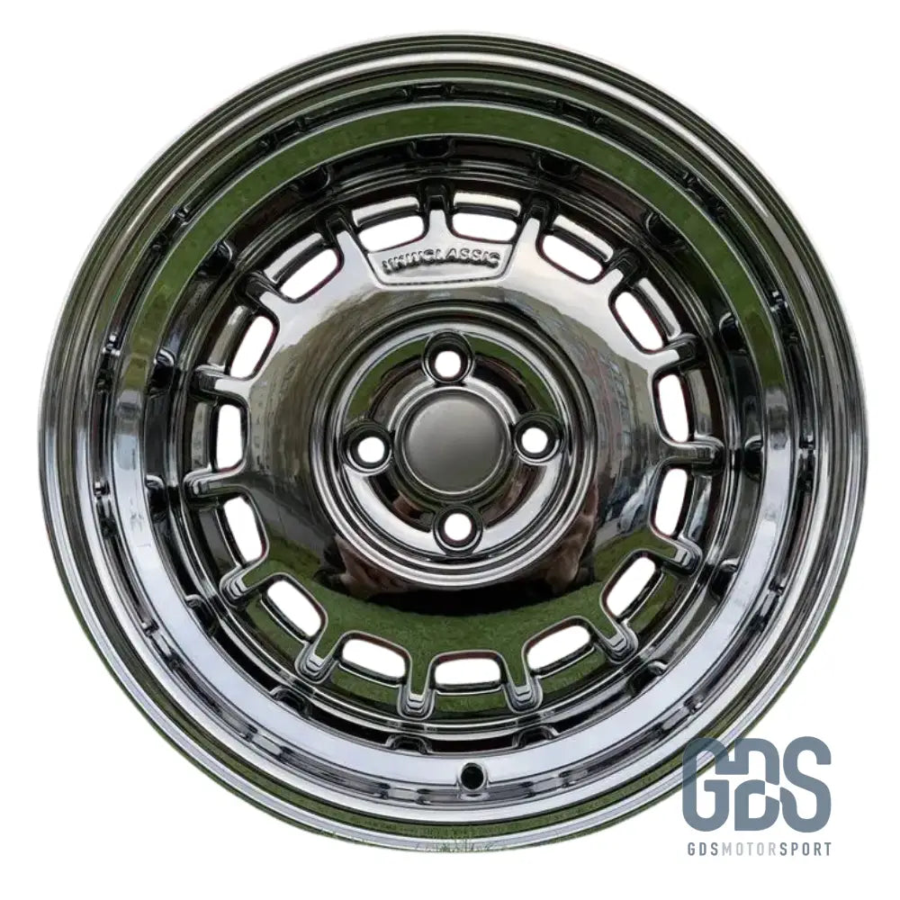 4 jantes Classic Steel Type 2 Black Chrome BMW R15’’ X 8’’ ET20 - Jantes et pneus - GDS Motorsport