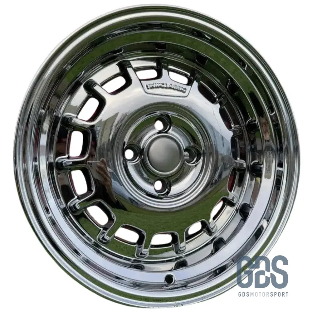 4 jantes Classic Steel Type 2 Black Chrome BMW R15’’ X 8’’ ET20 - Jantes et pneus - GDS Motorsport