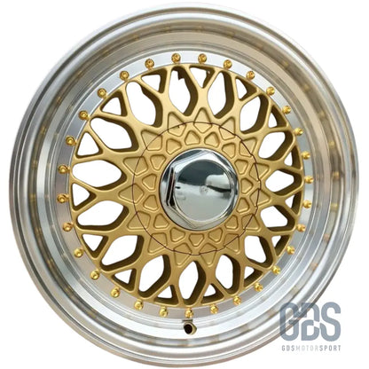 4 jantes look bbs rs centre doré bmw r17’’ x 7.5’’ et35 - jantes et pneus