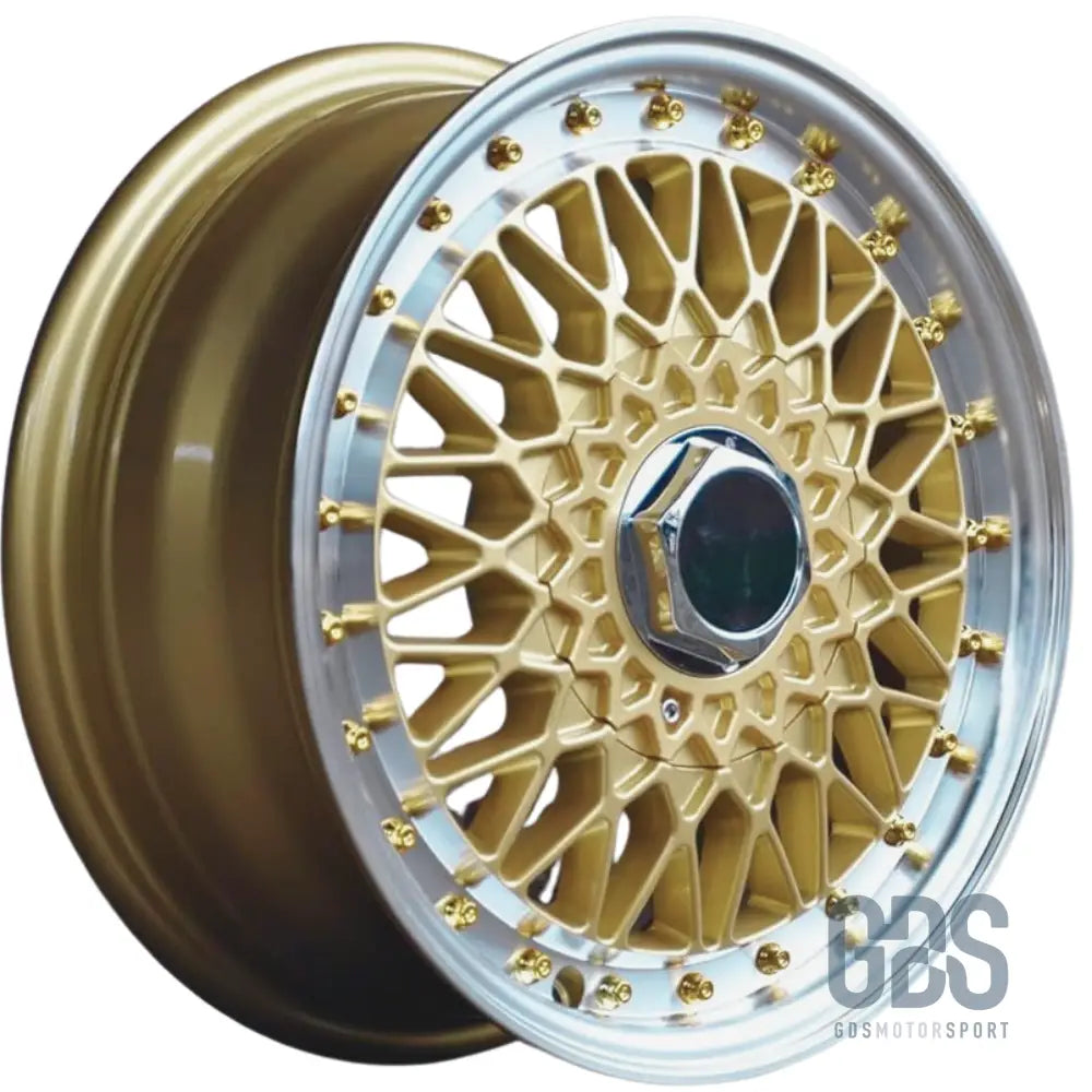 4 jantes look bbs rs centre doré bmw r17’’ x 7.5’’ et35 - jantes et pneus