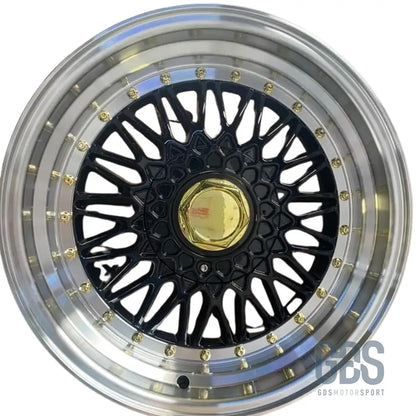 4 jantes look bbs rs centre noir bmw r15’’ x 7’’ et35 - jantes et pneus