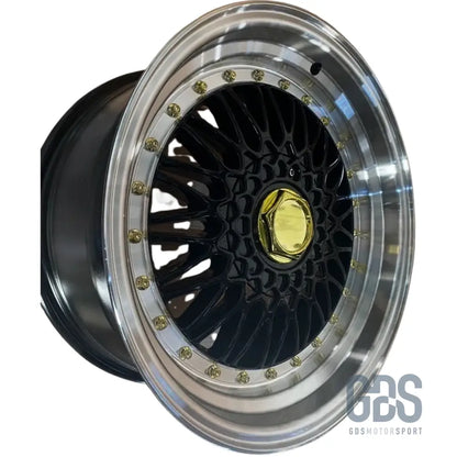 4 jantes look bbs rs centre noir bmw r15’’ x 7’’ et35 - jantes et pneus