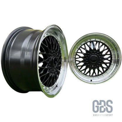 4 jantes look bbs rs centre noir bmw r15’’ x 7’’ et35 - jantes et pneus