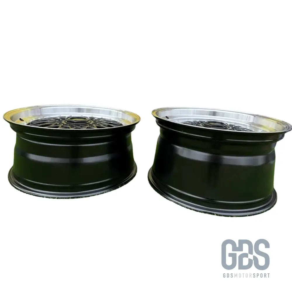 4 jantes look bbs rs centre noir bmw r15’’ x 7’’ et35 - jantes et pneus