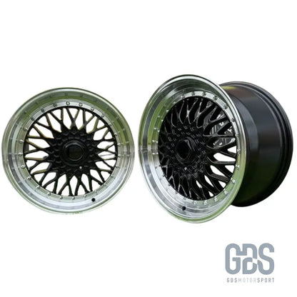 4 jantes look bbs rs centre noir bmw r17’’ x 7.5’’ et35 - jantes et pneus