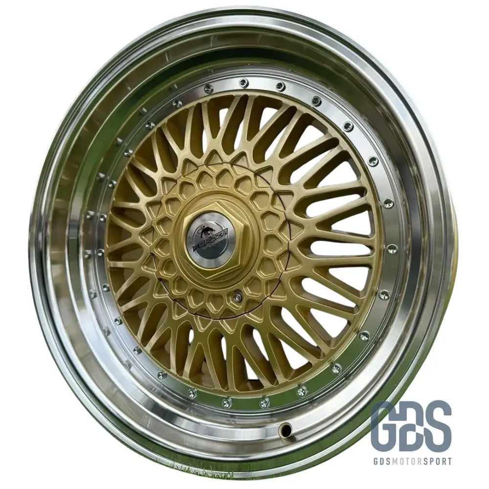 4 jantes Look BBS RS (Forzza) Gold BMW R16’’ X 8’’ ET20 - Pack monte au carré - Jantes et pneus - GDS Motorsport