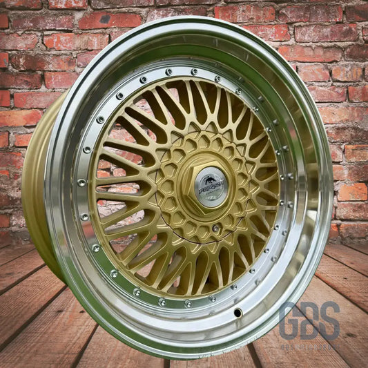 4 jantes look bbs rs (forzza) gold bmw r17’’ x 8.5’’ et30 - jantes et pneus