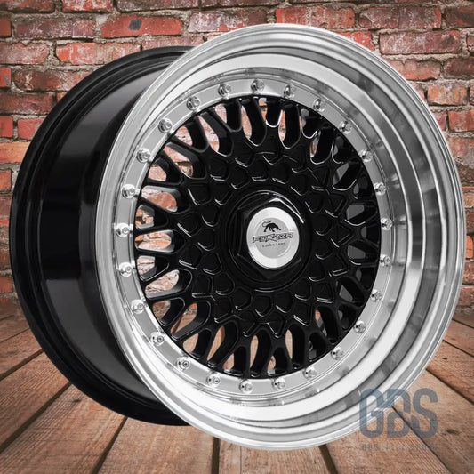 4 jantes look bbs rs (forzza) noir bmw r15’’ x 7’’ et25 - jantes et pneus