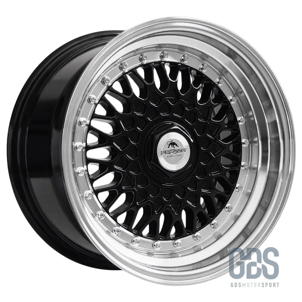 4 jantes look bbs rs (forzza) noir bmw r15’’ x 7’’ et25 - jantes et pneus