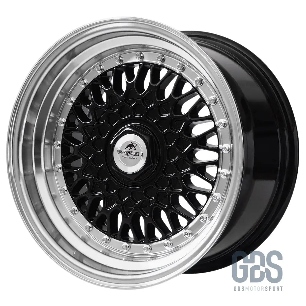 4 jantes look bbs rs (forzza) noir bmw r15’’ x 7’’ et25 - jantes et pneus