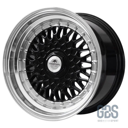 4 jantes look bbs rs (forzza) noir bmw r15’’ x 7’’ et25 - jantes et pneus