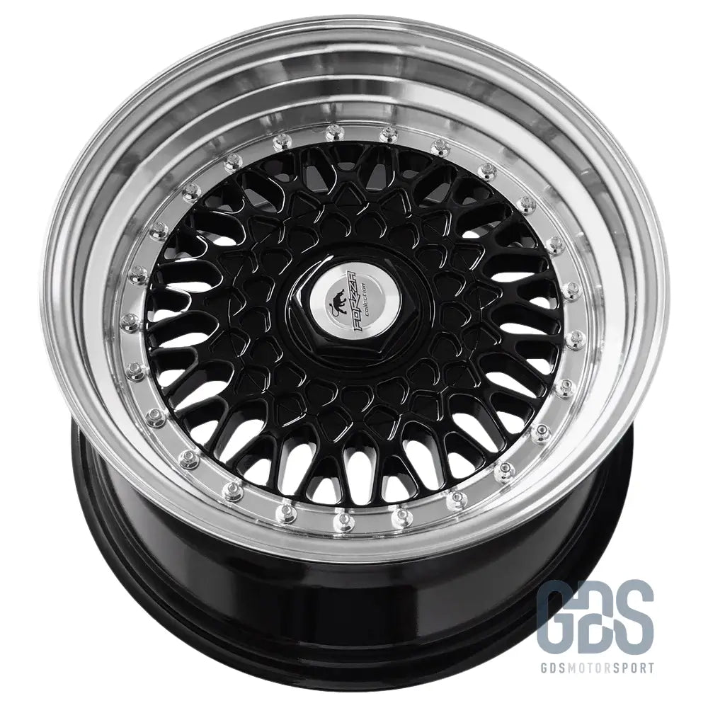4 jantes look bbs rs (forzza) noir bmw r15’’ x 7’’ et25 - jantes et pneus
