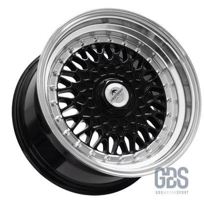 4 jantes look bbs rs (forzza) noir bmw r15’’ x 7’’ et25 - jantes et pneus