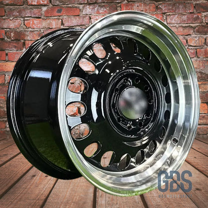 4 jantes Look Classic Steel noir BMW R15’’ X 8’’ ET25 - Jantes et pneus - GDS Motorsport