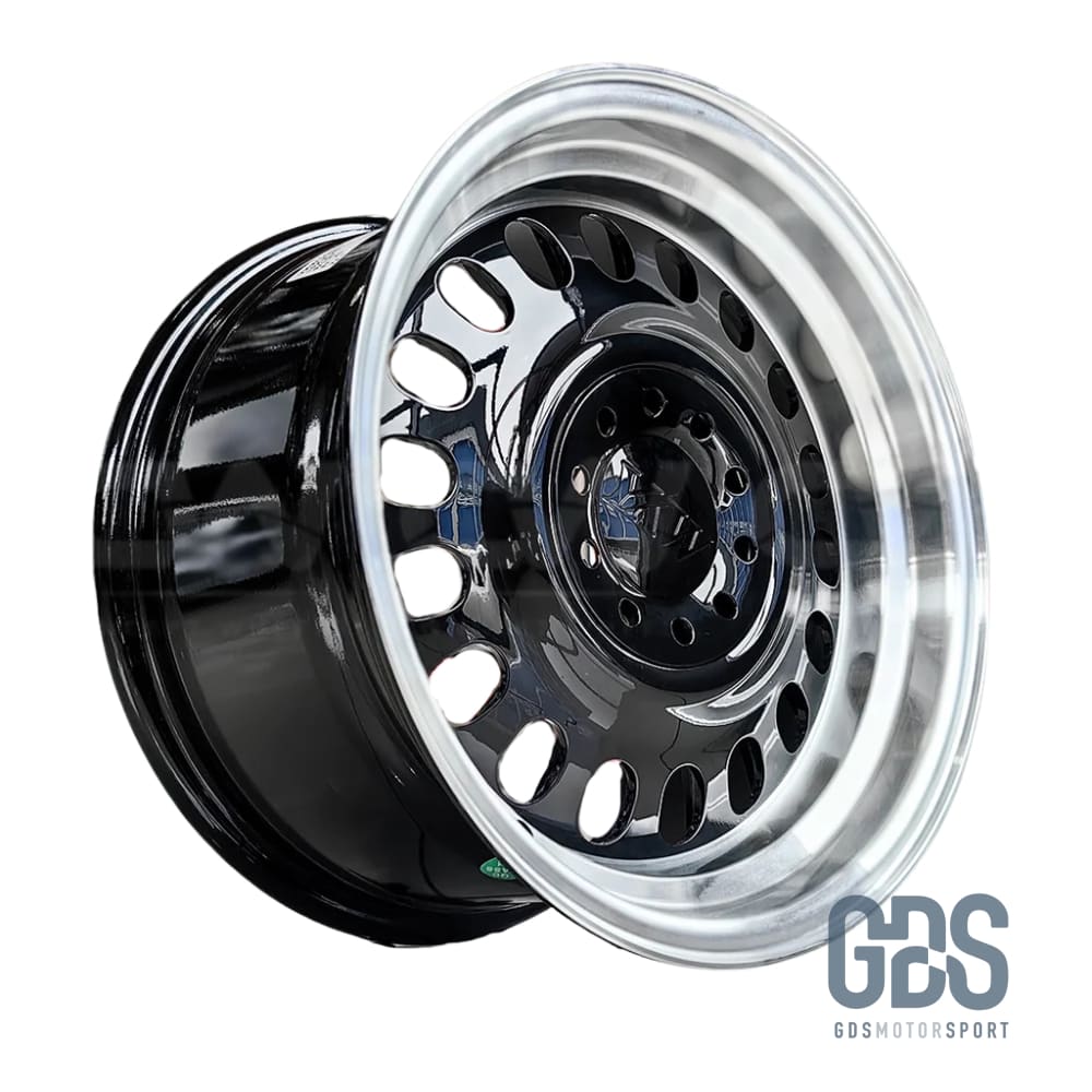4 jantes Look Classic Steel noir BMW R15’’ X 8’’ ET25 - Jantes et pneus - GDS Motorsport