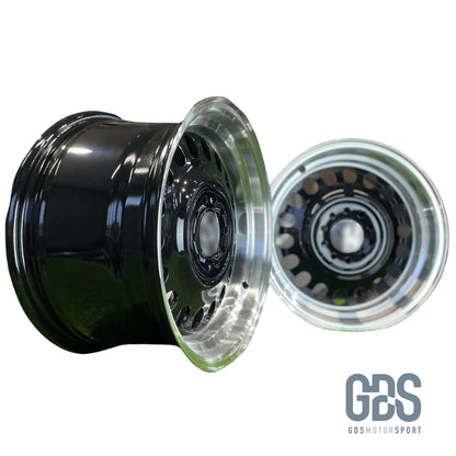 4 jantes Look Classic Steel noir BMW R15’’ X 8’’ ET25 - Jantes et pneus - GDS Motorsport