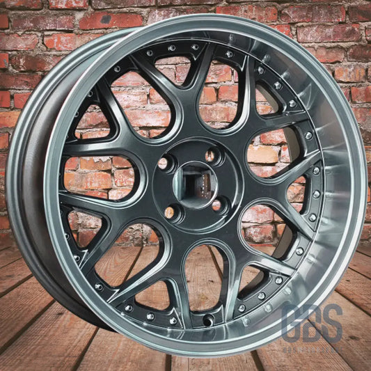4 jantes look smart brabus centre gris metal bmw r17’’ x 8.5’’ et20 - jantes et pneus