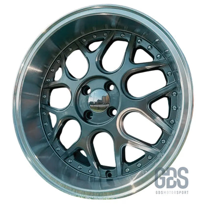 4 jantes look smart brabus centre gris metal bmw r17’’ x 8.5’’ et20 - jantes et pneus