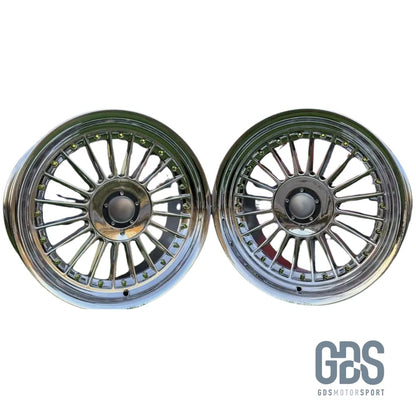 4 jantes style Alpina classique Chromé (gold rivets) BMW R17’’ X 8 ET20 9’’ ET15 - Jantes et pneus - GDS Motorsport