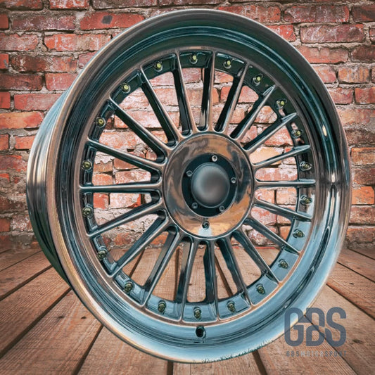 4 jantes style Alpina classique Chromé (gold rivets) BMW R17’’ X 8 ET20 9’’ ET15 - Jantes et pneus - GDS Motorsport