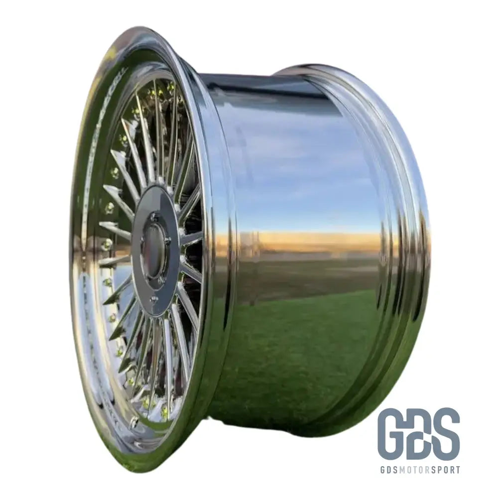 4 jantes Look Alpina classique Chromé (gold rivets) BMW R17’’ X 8 ET20 9’’ ET15 - Jantes et pneus - GDS Motorsport