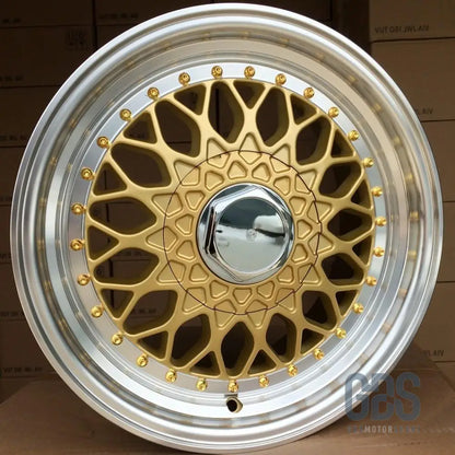 4 jantes style bbs rs centre doré bmw r17’’ x 7.5’’ et20 8.5’’ - jantes et pneus