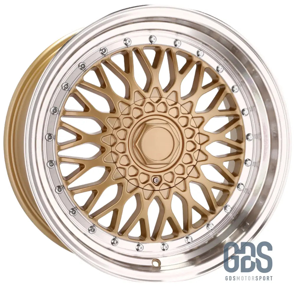 4 jantes style BBS RS centre Doré BMW R17’’ X 7.5’’ ET35 8.5’’ - Jantes et pneus - GDS Motorsport