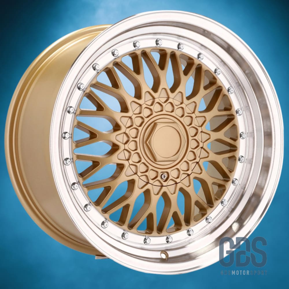 4 jantes style BBS RS centre Doré BMW R17’’ X 7.5’’ ET35 - Jantes et pneus - GDS Motorsport