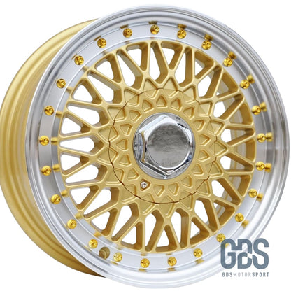 4 jantes style BBS RS Centre Doré BMW R17’’ X 7.5’’ ET35 - Jantes et pneus - GDS Motorsport