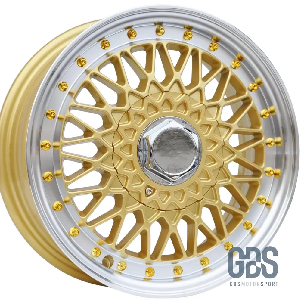 4 jantes Look BBS RS Centre Doré BMW R17’’ X 7.5’’ ET35 - Pack monte au carré 7.5 - Jantes et pneus - GDS Motorsport