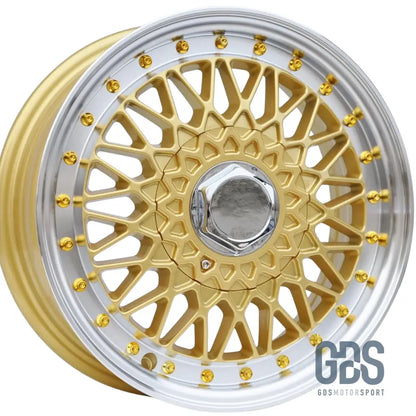 4 jantes Look BBS RS Centre Doré BMW R17’’ X 7.5’’ ET35 - Pack monte au carré 7.5 - Jantes et pneus - GDS Motorsport