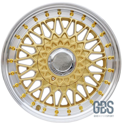 4 jantes style BBS RS Centre Doré BMW R17’’ X 7.5’’ ET35 - Jantes et pneus - GDS Motorsport