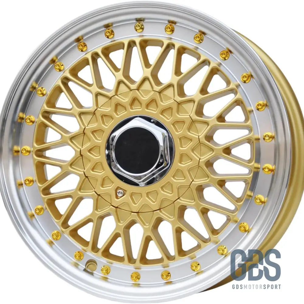 4 jantes Look BBS RS Centre Doré BMW R17’’ X 7.5’’ ET35 - Pack monte au carré 7.5 - Jantes et pneus - GDS Motorsport