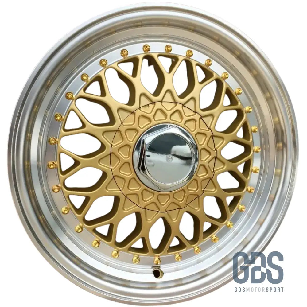 4 jantes Look BBS RS Centre Doré BMW R17’’ X 7.5’’ ET35 - Pack monte au carré 7.5 - Jantes et pneus - GDS Motorsport