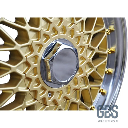 4 jantes Look BBS RS Centre Doré BMW R17’’ X 7.5’’ ET35 - Pack monte au carré 7.5 - Jantes et pneus - GDS Motorsport