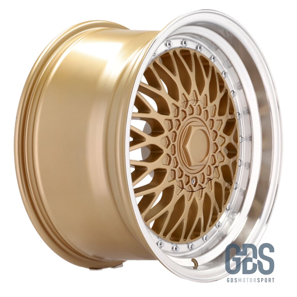4 jantes style BBS RS centre Doré BMW R18’’ X 8’’ ET35 9.5’’ - Jantes et pneus - GDS Motorsport