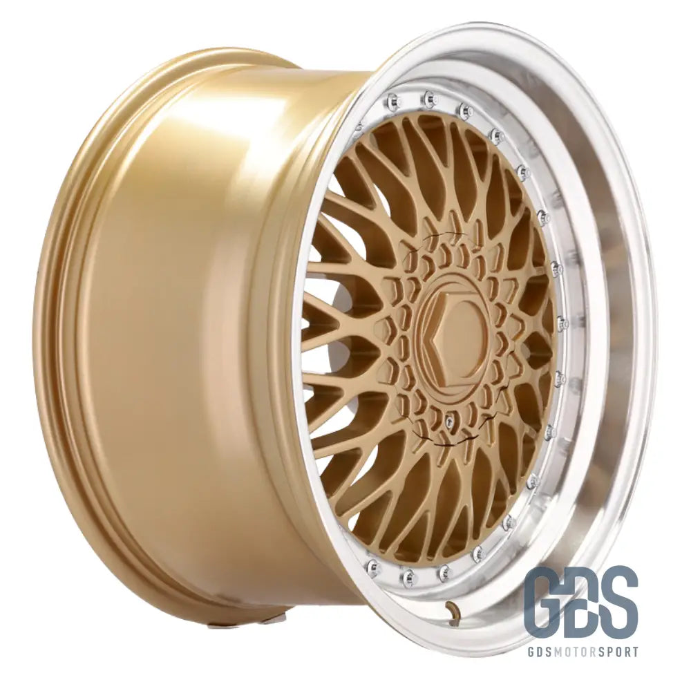 4 jantes style BBS RS centre Doré BMW R18’’ X 8’’ ET35 9.5’’ - Jantes et pneus - GDS Motorsport