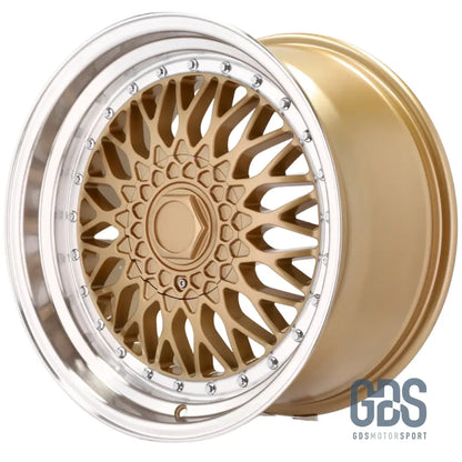 4 jantes style BBS RS centre Doré BMW R18’’ X 8’’ ET35 9.5’’ - Jantes et pneus - GDS Motorsport