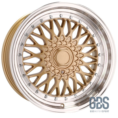 4 jantes style BBS RS centre Doré BMW R18’’ X 8’’ ET35 9.5’’ - Jantes et pneus - GDS Motorsport