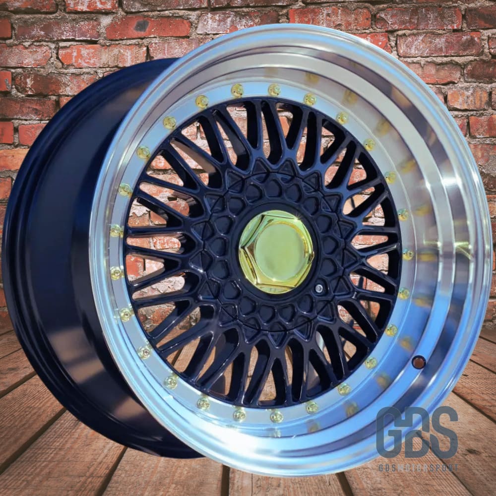 4 jantes style BBS RS Centre noir BMW R15’’ X 7’’ ET35 - Jantes et pneus - GDS Motorsport