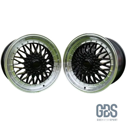 4 jantes Look BBS RS Centre noir BMW R15’’ X 7’’ ET35 - Jantes et pneus - GDS Motorsport