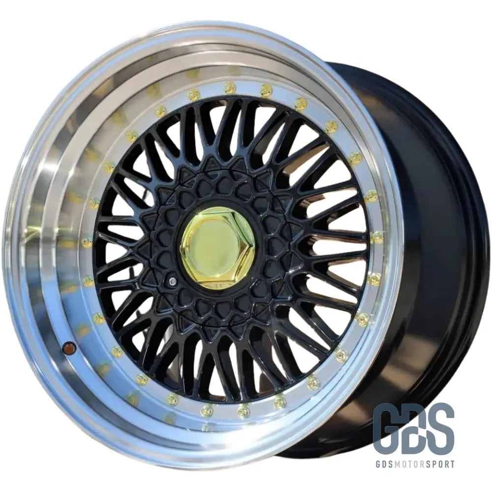 4 jantes Look BBS RS Centre noir BMW R15’’ X 7’’ ET35 - Jantes et pneus - GDS Motorsport