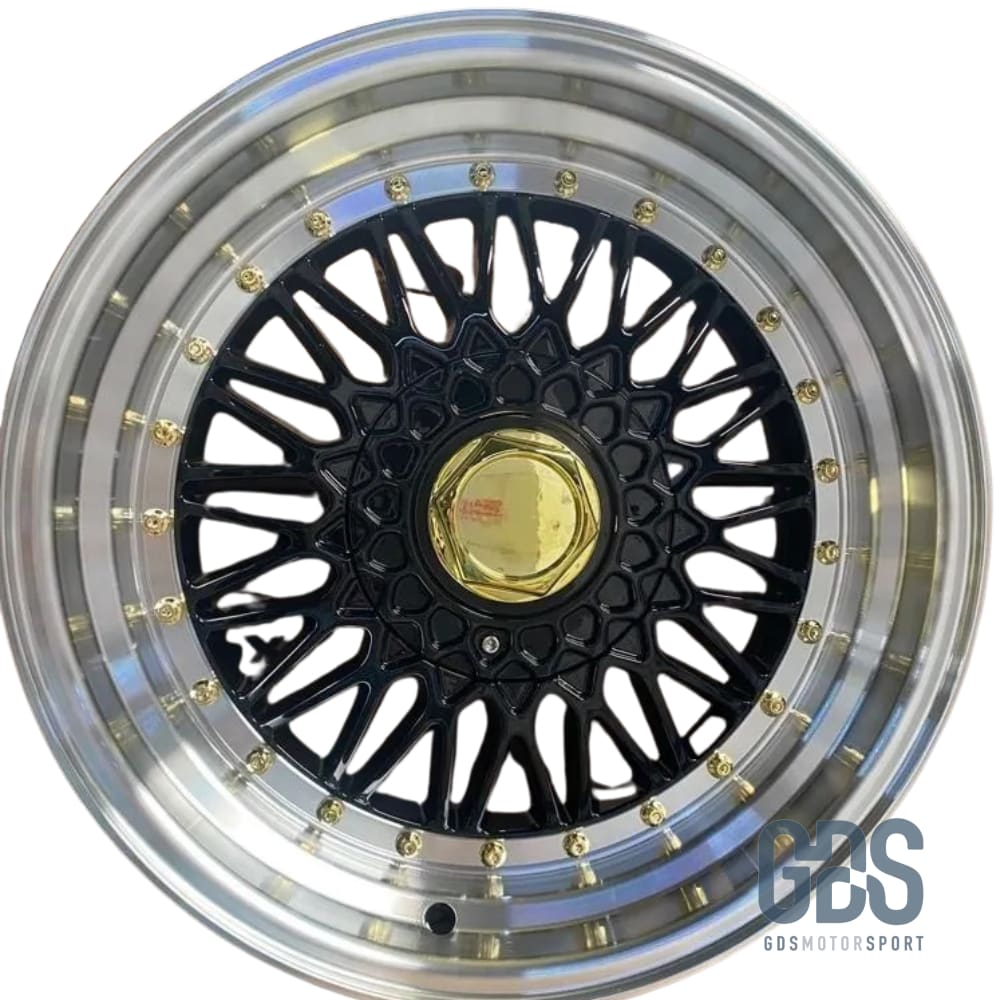 4 jantes style BBS RS Centre noir BMW R15’’ X 7’’ ET35 - Jantes et pneus - GDS Motorsport
