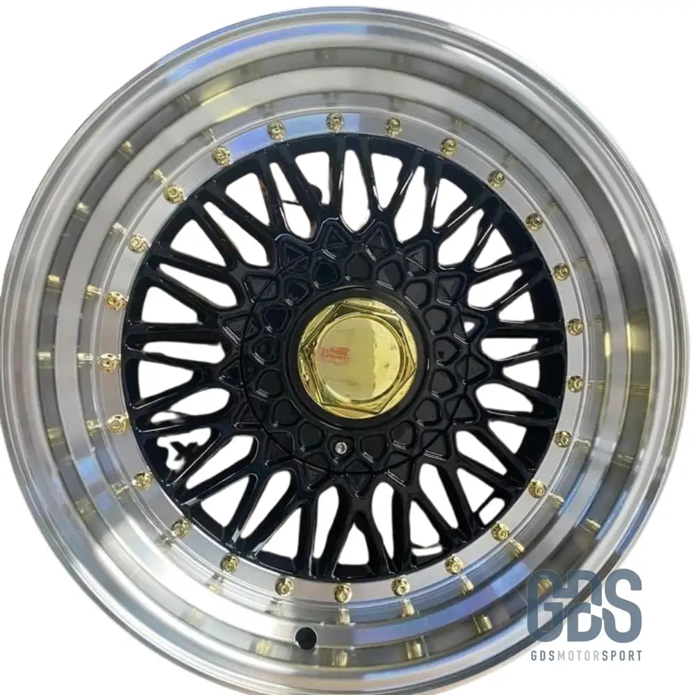 4 jantes Look BBS RS Centre noir BMW R15’’ X 7’’ ET35 - Jantes et pneus - GDS Motorsport