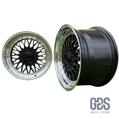 4 jantes Look BBS RS Centre noir BMW R17’’ X 7.5’’ ET35 - Pack monte au carré 7.5 - Jantes et pneus - GDS Motorsport