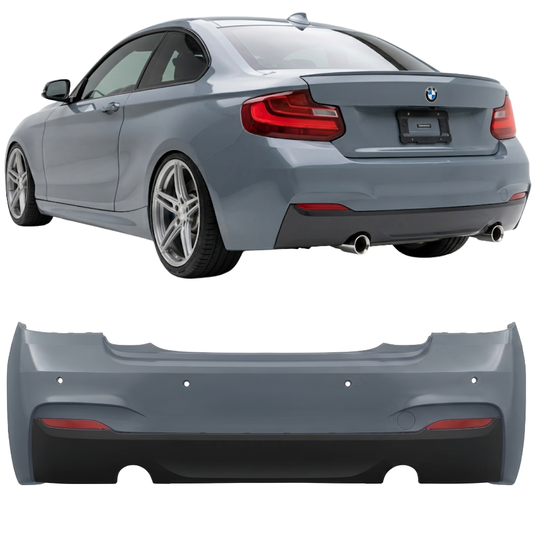 Pare-choc Arrière Pack M Look M235i Sortie Gauche Droite pour BMW Série 2 F22 F23 Phase 1 et Phase 2 LCI