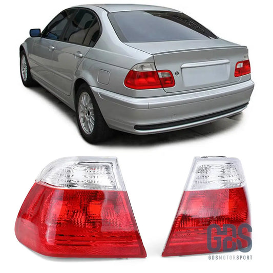 Feux arrières Rouge Blanc pour BMW E46 Berline Phase 1 1998 à 2001 - PHARES FEUX - GDS Motorsport