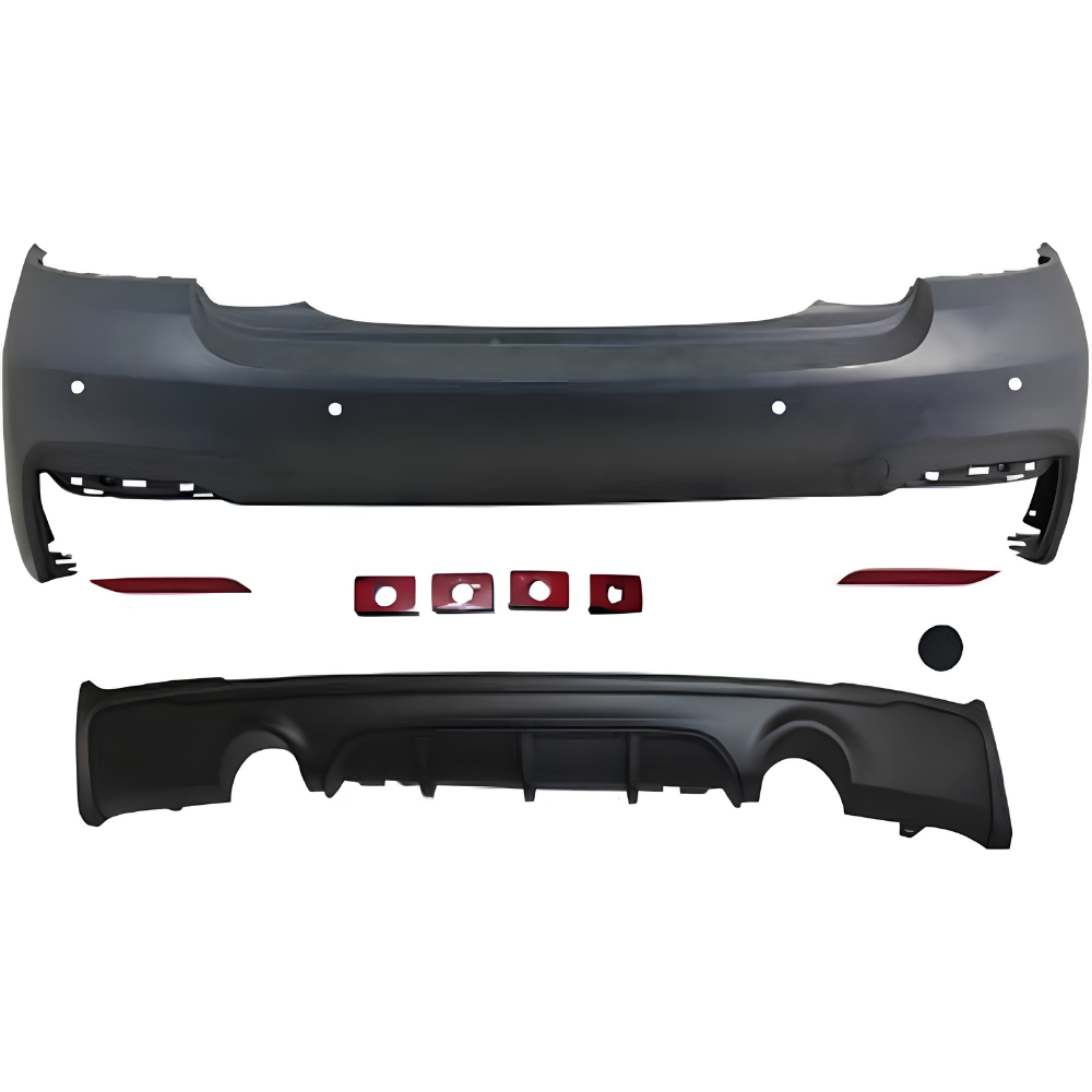 Pare-choc Arrière Pack M Look M235i Sortie Gauche Droite pour BMW Série 2 F22 F23 Phase 1 et Phase 2 LCI