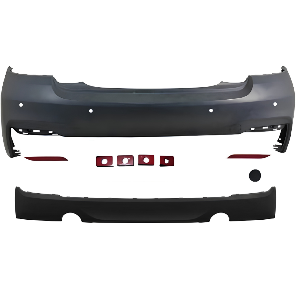 Pare-choc Arrière Pack M Look M235i Sortie Gauche Droite pour BMW Série 2 F22 F23 Phase 1 et Phase 2 LCI